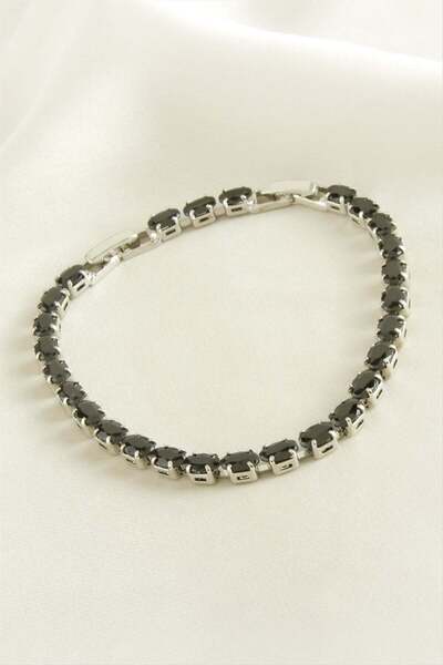 TakÇalıştır Oval Stone Chain Steel Bracelet
