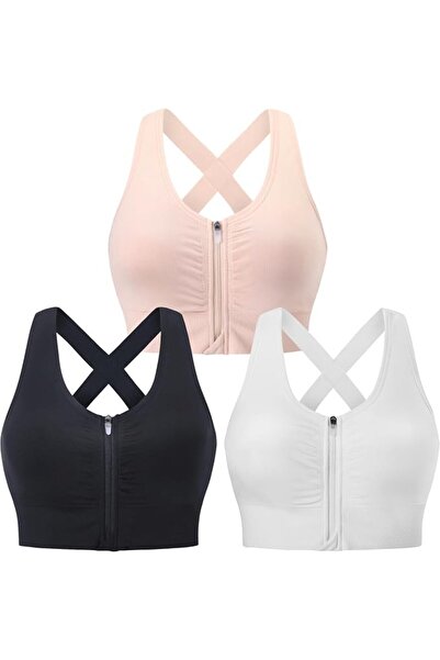 GENERAL Evercute Womens Zip Front Post-surgery Bra Seamless