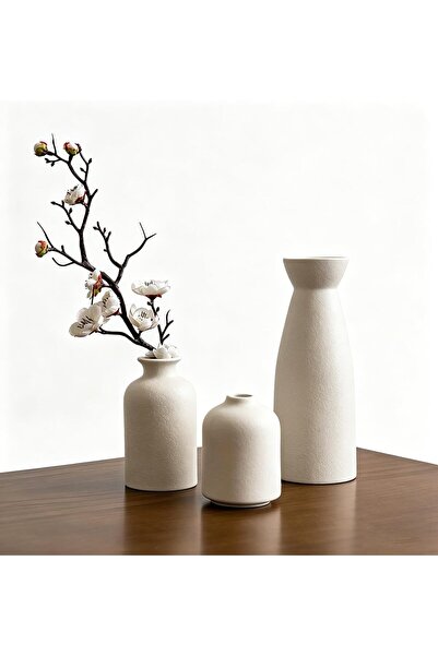 urevo Home Decor Ceramic Vase Set of 3 : Pampas Grass Dried Flowers Vase Mode...