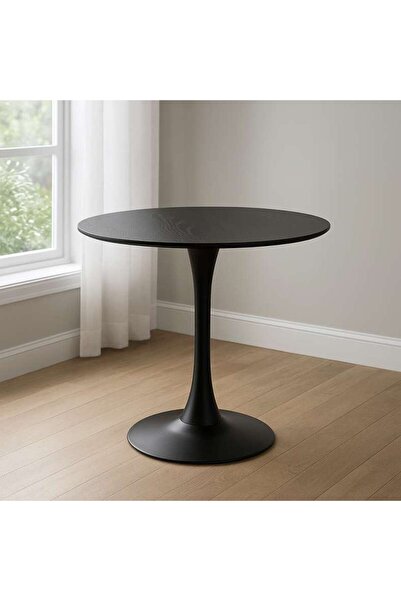PAN HOME Cavette 2 Seater Dining Table Round - Black