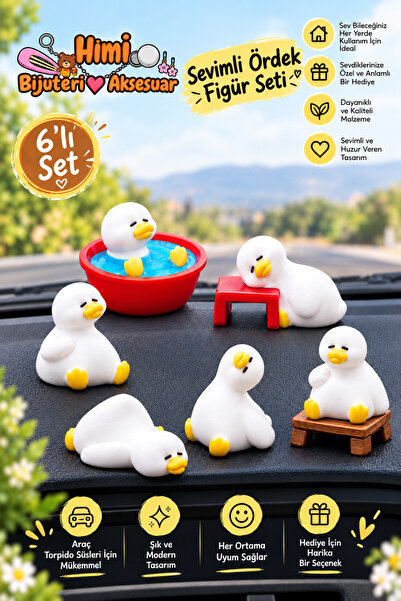 himi bijuteri aksesuar Cheerful Cute Ducks Dashboard Ornament Rearview Mirror...