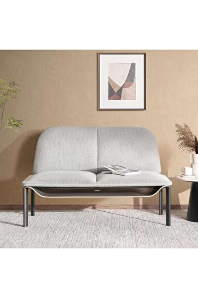 PAN HOME Juno Office 2 Seater Sofa- Light Grey