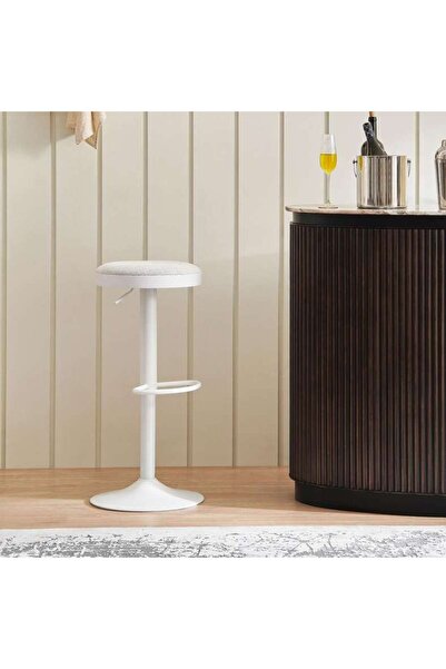 PAN HOME Colson Bar Stool - White