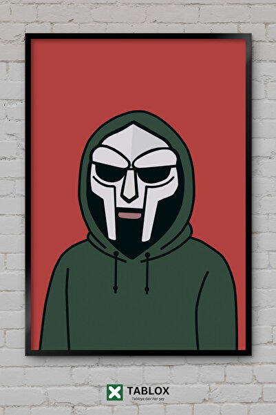 TABLOX Μάσκα MF DOOM Μινιμαλιστικό Ραπ Χιπ Χοπ Διακοσμητικός πίνακας MDF με κ...