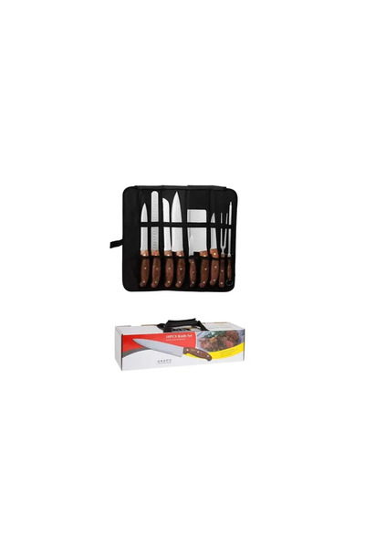 Generic Brand 9-piece professional knife set with protective case