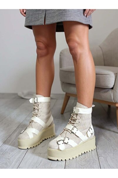 Tress Fashion Γυναικείες μπότες / I-Saga Beige Pn&S