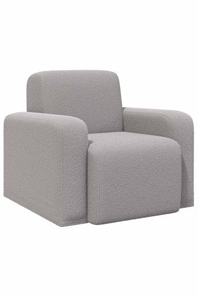 vidaxl Fotoliu Gri deschis Bouclé