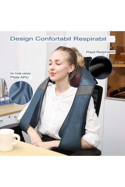 arvada Aparat Profesional pentru masaj Arvada® King Relax, cervical, spate, lombara, albastru/gri