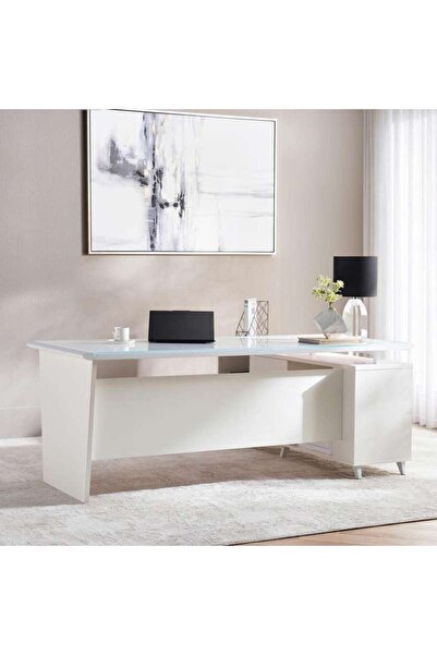 PAN HOME Eloura Office Desk Left Side Return 200cm W- White