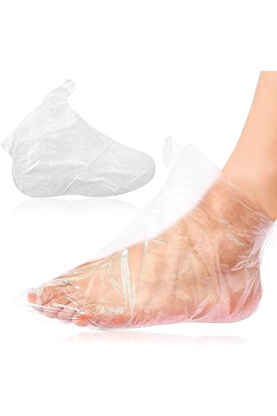 Aputue Plastic Foot Covers, 100 Count Waterproof Foot Protectors, Soft Plasti...