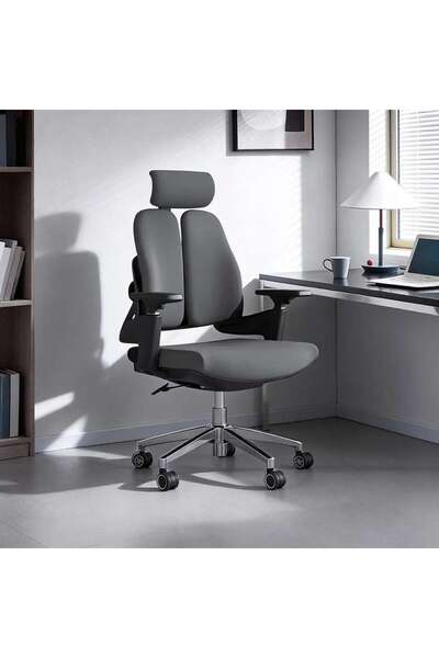 PAN HOME Charley Office High Back Chair - Dark Grey