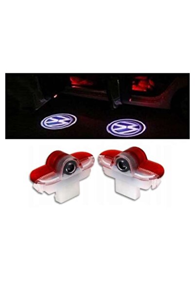 Xentech Light Set de 2 lămpi LED cu logo pentru uși VW Golf, Beetle, Touran, Polo, Caddy