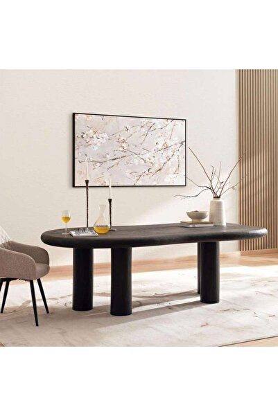 PAN HOME Harper 8 Seater Dining Table Wood - Brown