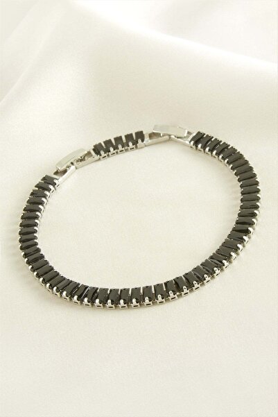 TakÇalıştır Baguette Stone Chain Steel Bracelet