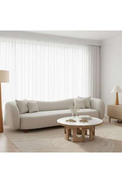 PAN HOME Tomry 4 Seater Sofa - Beige