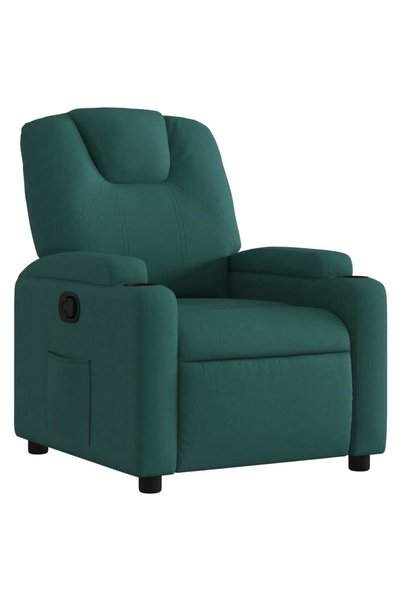 vidaxl Fotoliu rabatabil, verde închis, material textil