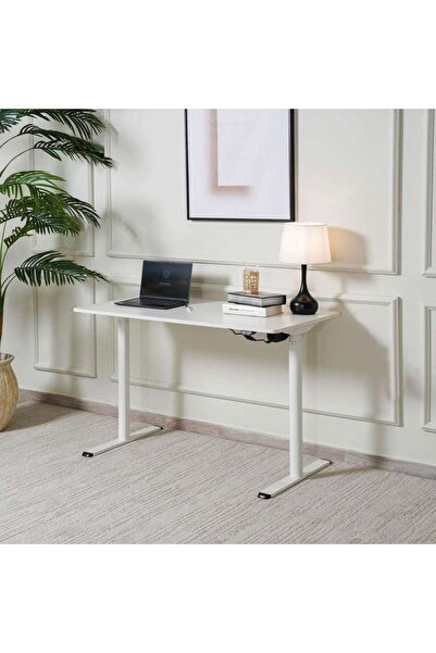 PAN HOME Navo Office Desk With Adjustable Height - White