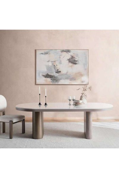 PAN HOME Arelis 8-seater Dining Table - Light Brown