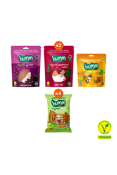 Humm Organic Organik Tatlı & Tuzlu Okul Çantası Atıştırmalık Paketi - 8 Adet(...