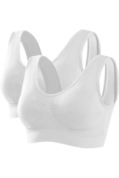 Dress Cici Wireless Push Up Sports Bra for Big Breast, 2-Pack, 2 PCS