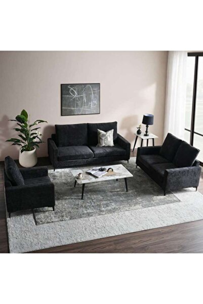 PAN HOME Budapest 3+2+1 Sofa - Dark Grey