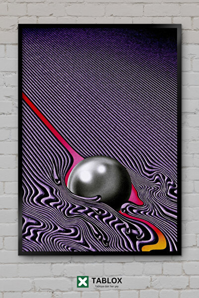 TABLOX Tame Impala Currents Albüm Kapağı Psikedelik Mor Çerçeve Görünümlü Dek...