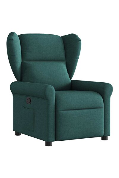 vidaxl Fotoliu rabatabil, verde închis, material textil