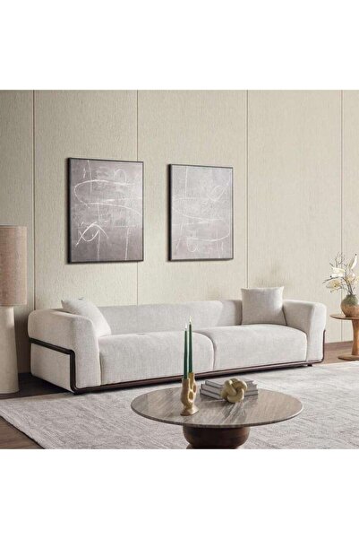 PAN HOME Ironwood 3 Seater Sofa - Beige