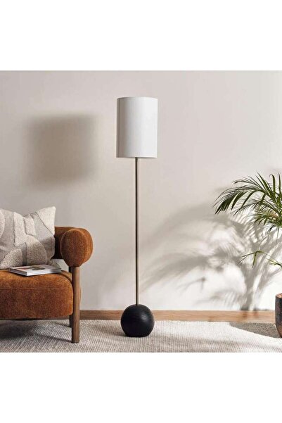 PAN HOME Alhodya E-27 Resin Floor Lamp Dia 26.5x155cm - Black
