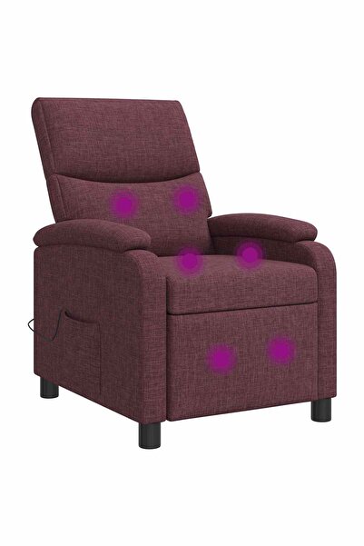 vidaxl Reclinabil cu masaj Violet Țesătură