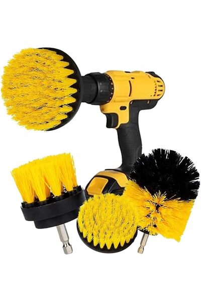 ALMEKAQUZ 4 Pcs Drill Brush Car Detailing Kit with Extend Attachment, Soft Br...