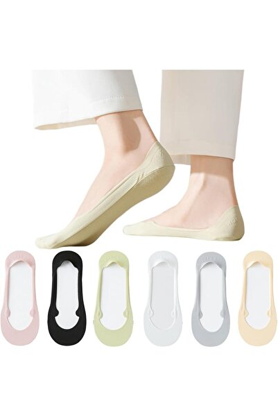 GENERAL No Show Socks For Women, 6 Pairs Low Cut Invisible Liner Socks With N...