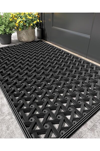 Color Geometry Color&Geometry Door Mat Outside Entrance with Drainage, Rubber...