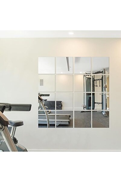 Tazweeq Home Gym Mirrors,Mirror Tiles Wall Stickers,23 * 15cm Glass Mirror Ti...