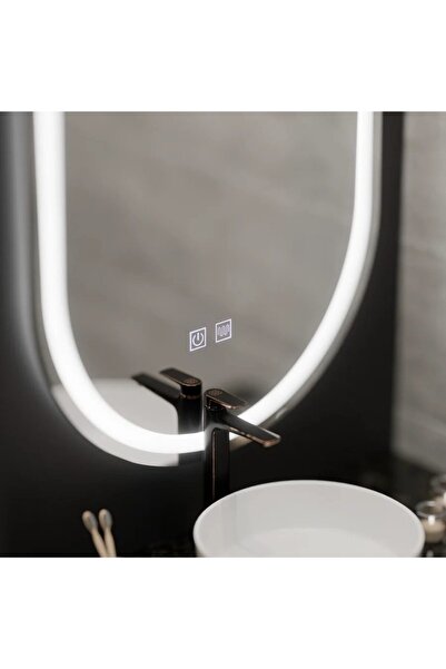 Flippy Οβάλ καθρέφτης LED, 45x65cm, Velara Touch, Σύστημα αποθάμβωσης, Ρυθμιζ...
