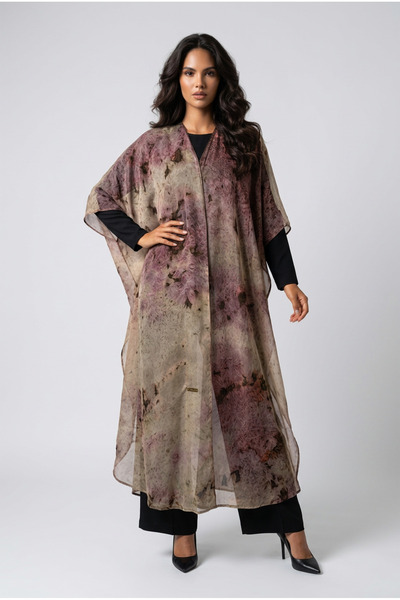 almasa alswda Abaya with Wrapped Sleeves