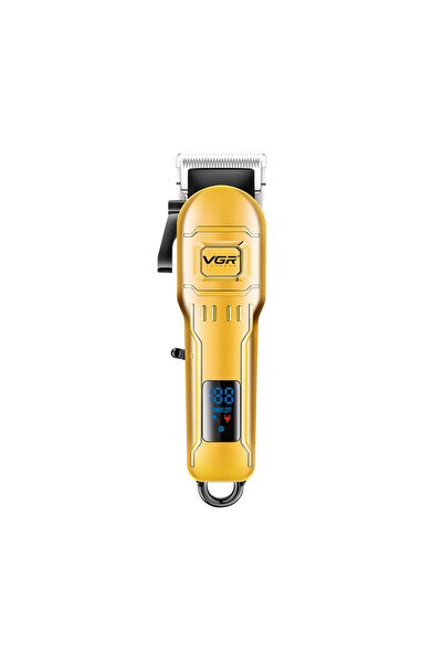 VGR V-268 ماكينة حلاقة وقص شعر احترافية ديجيتال شحن USB - إصدار الصالونات الذهبي