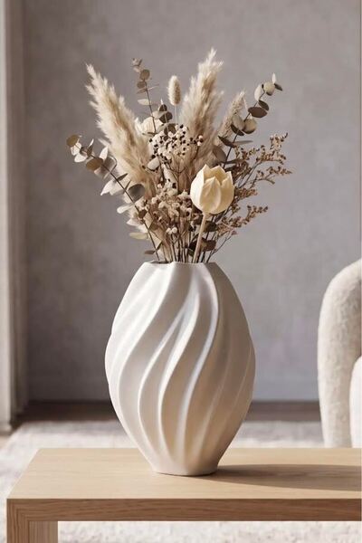 MaperaHome Seramik Dekoratif Henna Pinterest Vazo Ev Dekorasyonu 23*16 cm