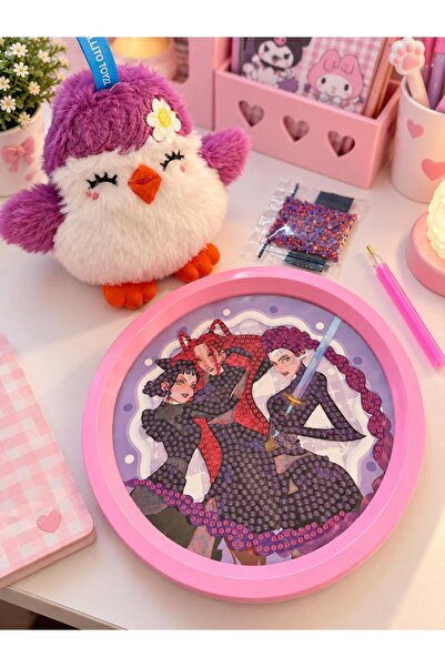 Mellito DIY DIY Photo Framed Mosaic Diamond Painting Plush Keychain Set of 2