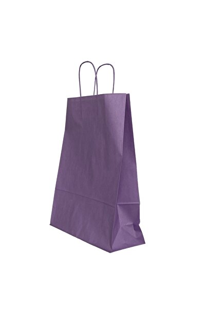 OEM PAPER BAG TWISTED HANDLE 32 x 12 x 41 CM PURPLE/WHITE PAPIROTI