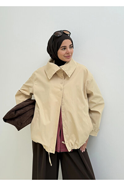 MODA AKSA 1235 YAKALI BOMBER CEKET SARI