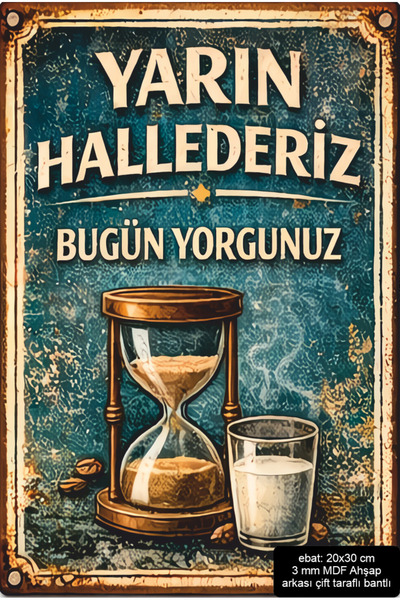Hayat Poster Tomorrow We Will Handle It Funny Humorous Witty Sayings Wall Wri...