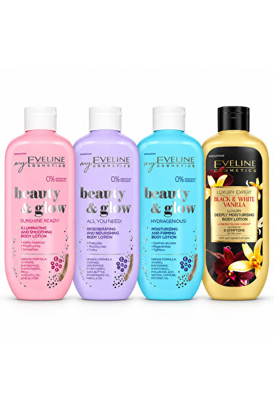 Eveline Cosmetics Eveline Σετ 4 Λοσιόν Σώματος – Ομορφιά & Λάμψη Ενυδατικό + ...