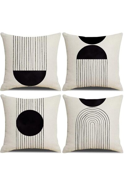 X SPRING Boho Pillow Covers, Set of 4 Modern Arch Design 45x45cm Pillowcase, ...