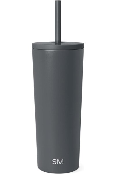 Simple Modern Insulated Tumbler with Lid and Straw | Iced Coffee Cup Reusable...