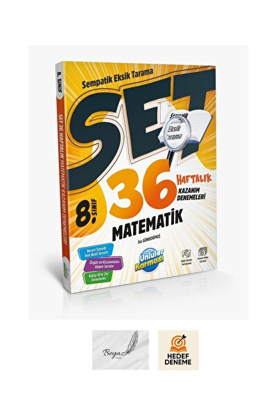 Ünlüler Karması 8.Sınıf Sempatik Matematik 36 Haftalık Deneme Hedef Deneme