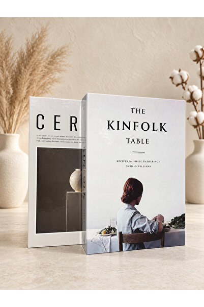 LUMEYA HOME 2'li Dekoratif Kitap Kutusu Seti – The Kinfolk Table ve Cereal Ta...