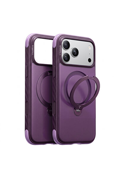 TORRAS Ostand Q3 Ανθεκτική Θήκη, για iPhone 18 Pro Max/17 Pro Max, Μοβ Δαμασκηνί