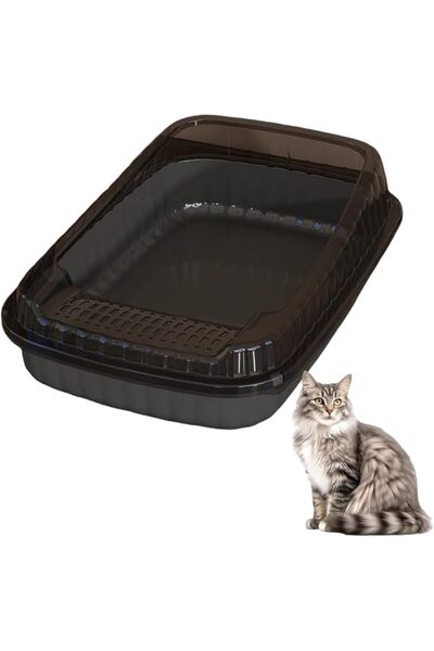 Aissiora Open Cat Litter Box with High Side Anti-Splashing Cat Toilet with Li...