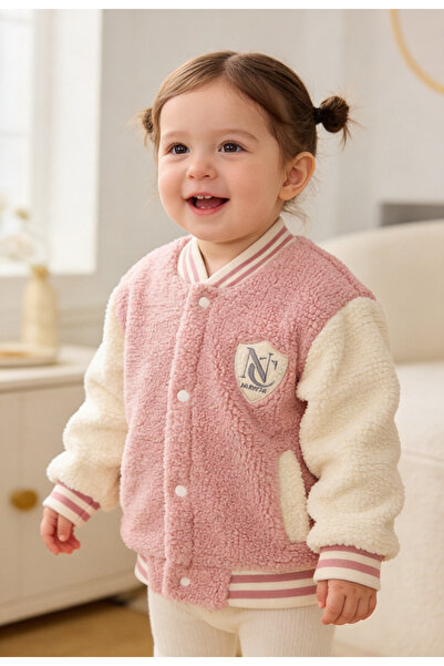 LORIAN'S Wellsoft College Jacket Snap Fastener Lamb Wellsoft Plush Jacket 2-5...